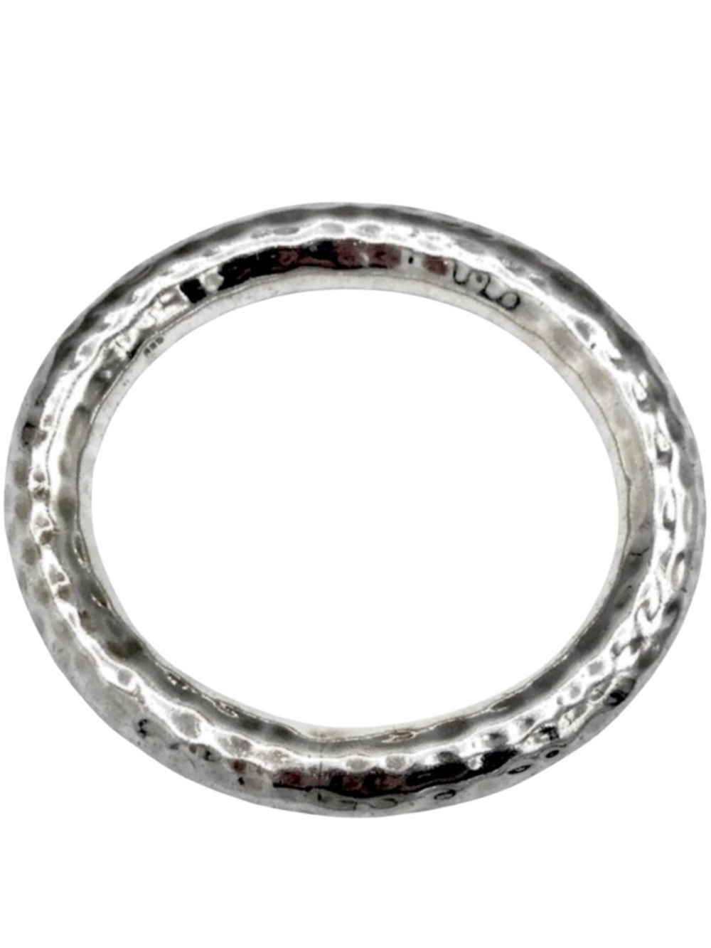 Silpada Hammered Sterling Silver Oval Bangle Bracelet • RARE & LIKE NEW